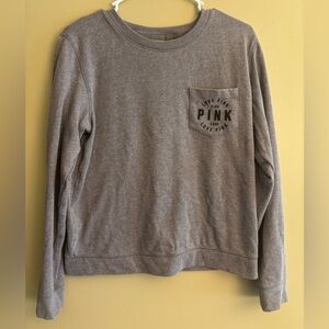 PINK Victoria's Secret Gray Long Sleeve Shirt